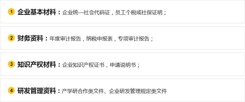 高新技術企業認定所需條件都有哪些？