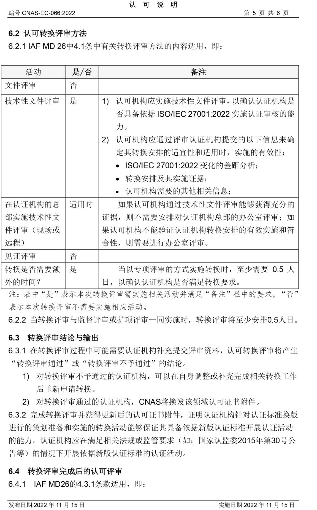 ISO/IEC27001:2022認證標準換版認可轉換說明公布