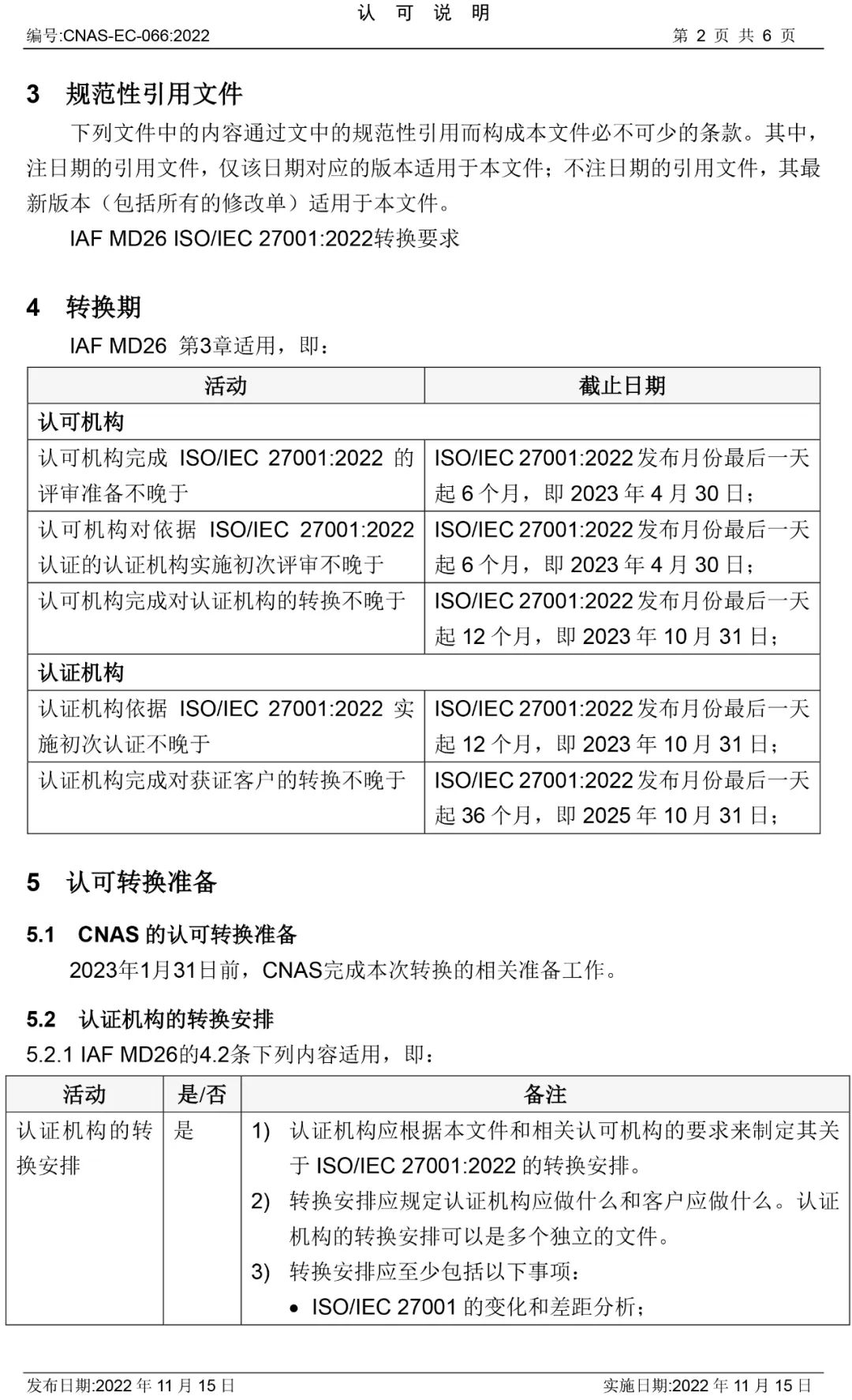 ISO/IEC27001:2022認證標準換版認可轉換說明公布