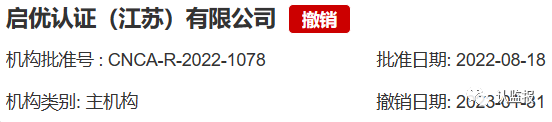 54家iso認證機構被撤銷《認證機構批準書》