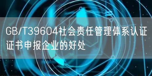 GB/T39604社會責任管理體系認證證書申報企業的好處(10)